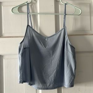 Light blue. flowy cropped tank